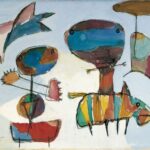 Lentezee, 1949. Karel Appel. Gemengde techniek op papier, 55x74,5 cm. 1949 Museum de Fundatie, Zwolle en Heino/Wijhe